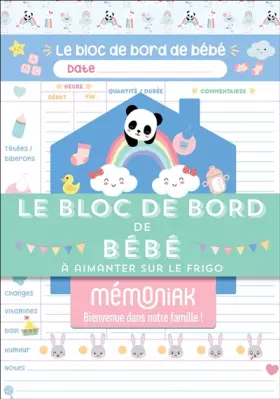 Couverture du produit · Le bloc de bord de bébé Mémoniak - bloc aimanté de 52 listes à compléter