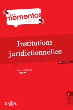 Couverture du produit · Institutions juridictionnelles - 14e éd.