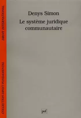 Couverture du produit · Le Système juridique communautaire