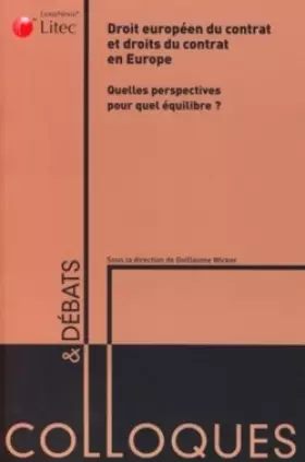 Couverture du produit · droit europeen du contrat et droits du contrat en europe