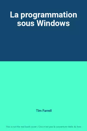 Couverture du produit · La programmation sous Windows