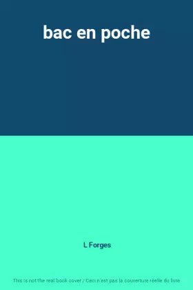 Couverture du produit · bac en poche