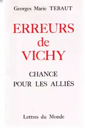 Couverture du produit · Les erreurs de vichy