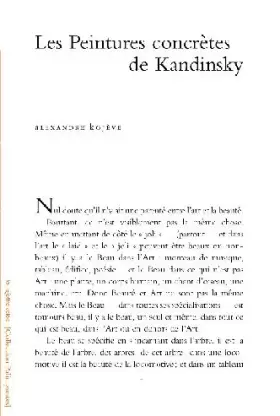 Couverture du produit · Les peintures concrètes de Kandinsky