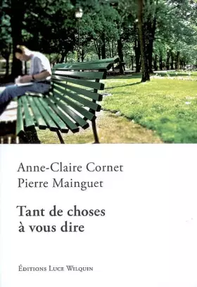 Couverture du produit · Tant de Choses a Vous Dire