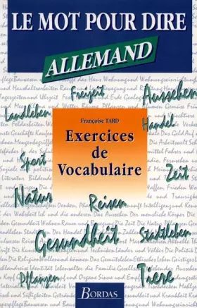 Couverture du produit · Allemand - Exercices de vocabulaire ( Le Mot pour dire)