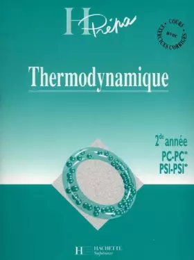 Couverture du produit · THERMODYNAMIQUE. : 2nde année PC-PC*-PSI-PSI*