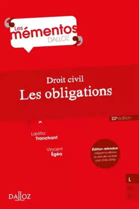 Couverture du produit · Droit civil. Les obligations - 22e éd.