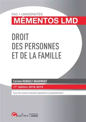 Couverture du produit · Droit des personnes et de la famille