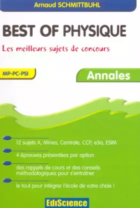 Couverture du produit · Best of Physique : Les meilleurs sujets de concours - MP-PC-PSI, 1997-2003