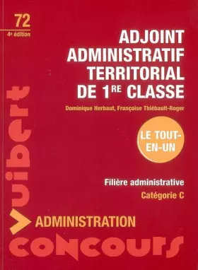 Couverture du produit · Adjoint administratif territorial de 1e classe : Catégorie C