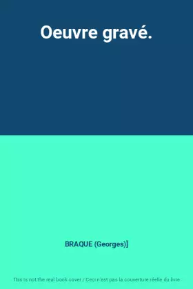 Couverture du produit · Oeuvre gravé.