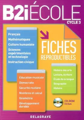 Couverture du produit · B2i école cycle 3: Fiches reproductibles