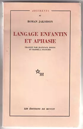 Couverture du produit · Langage enfantin et aphasie.