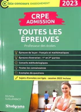 Couverture du produit · CRPE – Admission – Toutes les épreuves (Concours 2023)
