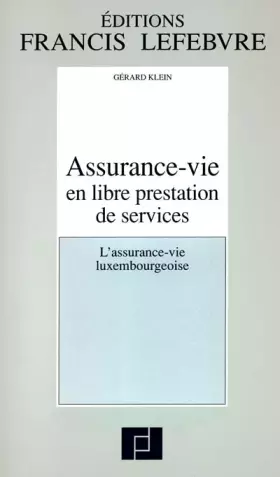 Couverture du produit · Assurance-vie en libre prestation de services