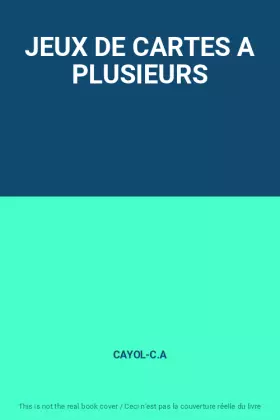 Couverture du produit · JEUX DE CARTES A PLUSIEURS