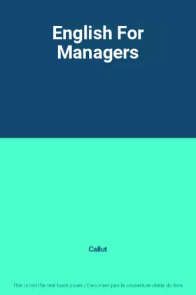 Couverture du produit · English For Managers