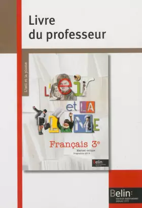 Couverture du produit · Français 3e L'oeil et la plume : Livre du professeur, programme 2012