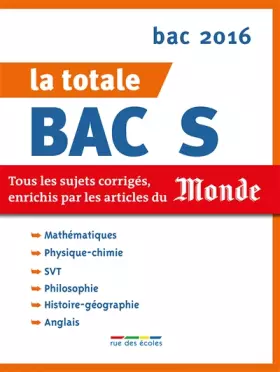 Couverture du produit · La Totale - Bac S 2016