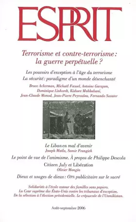 Couverture du produit · Revue Esprit terrorisme et contre-terrorisme : la guerre perp?tuelle ?