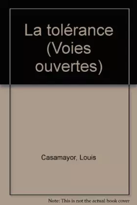 Couverture du produit · La tolérance.