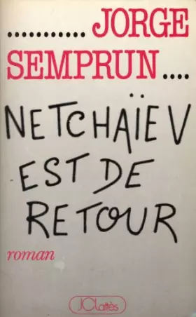 Couverture du produit · Netchaiev est de retour