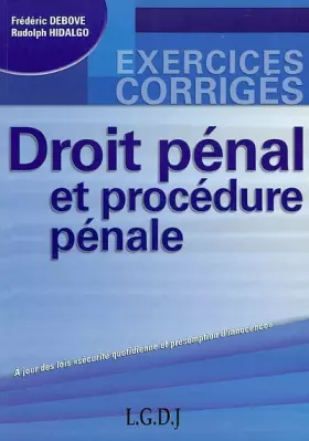 Couverture du produit · Droit pénal et procédure pénale (Exercices et corrigés)