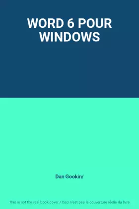 Couverture du produit · WORD 6 POUR WINDOWS