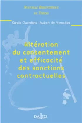 Couverture du produit · Altération du consentement et efficacité des sanctions contractuelles - Volume 19 (19)