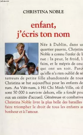 Couverture du produit · Enfant, j'ecris ton nom