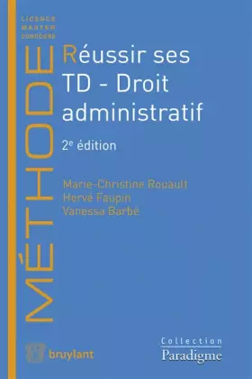 Couverture du produit · Réussir ses TD - Droit administratif