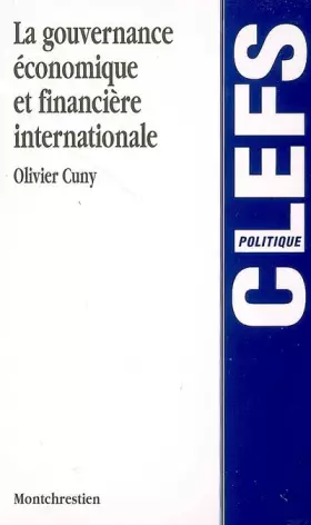 Couverture du produit · la gouvernance économique et financière internationale