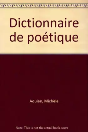 Couverture du produit · Dictionnaire de poétique