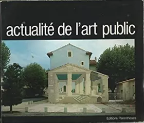 Couverture du produit · Actualité de l'art public