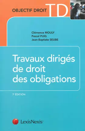 Couverture du produit · Travaux dirigés de droit des obligations