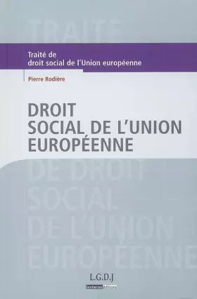 Couverture du produit · Droit social de l'Union européenne