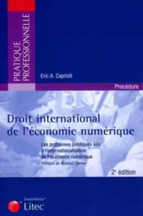 Couverture du produit · Droit international de l'économie numérique: Les problèmes juridiques liés à l'internationalisation de l'économie numérique