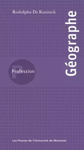 Couverture du produit · Profession Géographe