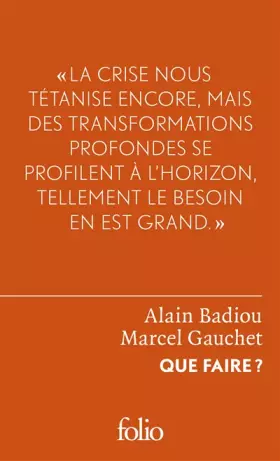 Couverture du produit · Que faire ?: Dialogue sur le communisme, le capitalisme et l'avenir de la démocratie