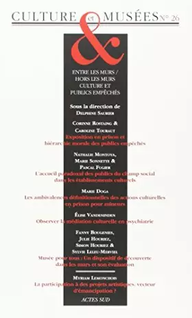 Couverture du produit · Revue Culture et Musees N 26