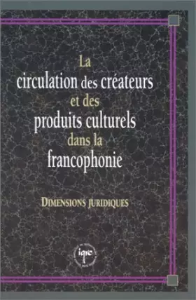 Couverture du produit · Circulation des créateurs et des produits culturels