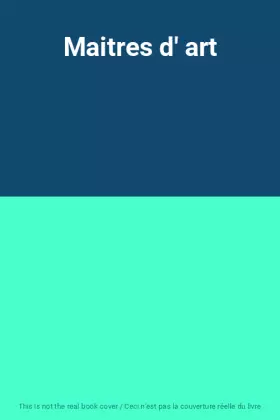 Couverture du produit · Maitres d' art