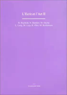 Couverture du produit · L'Ecrit et l'Art, tome 2