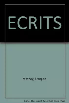 Couverture du produit · Ecrits