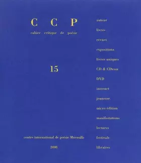 Couverture du produit · Cahier critique de poésie, n° 15 : Maurice Roche et Roger Giroux