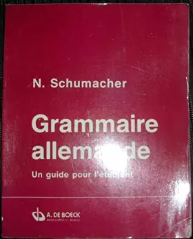 Couverture du produit · Grammaire allemande un guide pour l'etudiant
