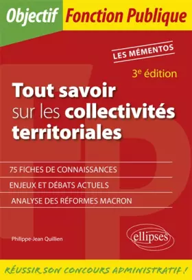 Couverture du produit · Tout savoir sur les collectivités territoriales - 3e édition