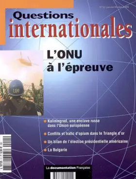 Couverture du produit · L'onu a l'epreuve n 11 janvier-fevrier 2005