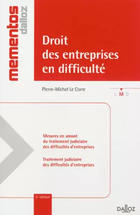 Couverture du produit · Droit des entreprises en difficulté - 5e éd.: Mémentos